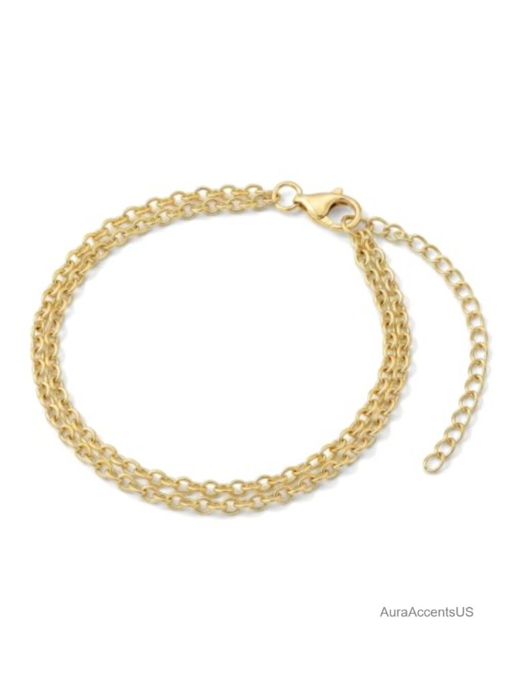 14K Gold Cable Chain Bracelets Dainty Layered Minimalist Jewelry